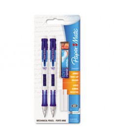 CLEAR POINT MECHANICAL PENCIL, 0.7 MM, HB (#2.5), BLACK LEAD, RANDOMLY ASSORTED BARREL COLORS, 2/PACK