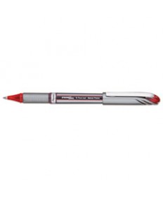 ENERGEL NV STICK GEL PEN, 0.7 MM METAL TIP, RED INK/BARREL, DOZEN