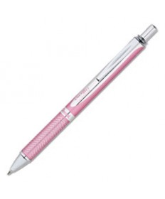 ENERGEL ALLOY RT RETRACTABLE GEL PEN, MEDIUM 0.7MM, BLACK INK, PINK BARREL