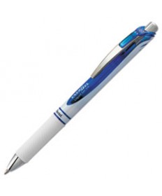 ENERGEL RTX RETRACTABLE GEL PEN, 0.7 MM, BLUE INK, WHITE/BLUE BARREL