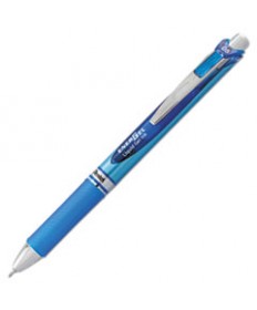 ENERGEL RTX RETRACTABLE GEL PEN, FINE 0.5 MM, BLUE INK, SILVER/BLUE BARREL