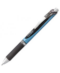 ENERGEL RTX RETRACTABLE GEL PEN, MEDIUM 0.7 MM, BLACK INK, BLACK/GRAY BARREL