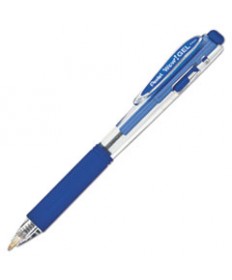 WOW! RETRACTABLE GEL PEN, MEDIUM 0.7 MM, BLUE INK, CLEAR/BLUE BARREL, DOZEN