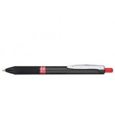 OH! GEL RETRACTABLE GEL PEN, MEDIUM 0.7MM, RED INK, BLACK BARREL, DOZEN