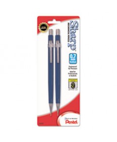 SHARP MECHANICAL PENCIL, 0.7 MM, HB (#2.5), BLACK LEAD, BLUE BARREL, 2/PACK
