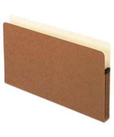 SMART SHIELD FILE POCKET, 3.5" EXPANSION, LEGAL SIZE, RED FIBER, 10/BOX