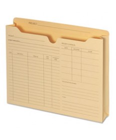 PREPRINTED PROJECT JACKETS, STRAIGHT TAB, LETTER SIZE, MANILA, 50/BOX