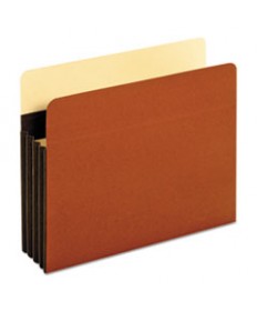 HEAVY-DUTY FILE POCKETS, 3.5" EXPANSION, LETTER SIZE, REDROPE, 25/BOX
