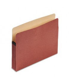 EARTHWISE BY PENDAFLEX 100% RECYCLED FILE POCKETS, 3.5" EXPANSION, LETTER SIZE, RED FIBER