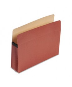 EARTHWISE BY PENDAFLEX 100% RECYCLED FILE POCKETS, 5.25" EXPANSION, LETTER SIZE, RED FIBER