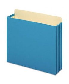 FILE CABINET POCKETS, 3.5" EXPANSION, LETTER SIZE, BLUE, 10/BOX