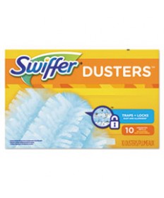 Refill Dusters, Dust Lock Fiber, Light Blue, Unscented, 10/box, 4 Box/carton