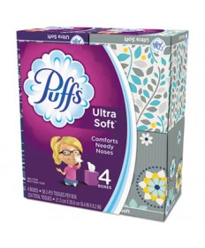 ULTRA SOFT FACIAL TISSUE, 2-PLY, WHITE, 56 SHEETS/BOX, 4 BOXES/PACK