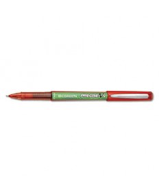 PRECISE V5 BEGREEN STICK ROLLER BALL PEN, 0.5MM, RED INK/BARREL, DOZEN