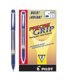 PRECISE GRIP STICK ROLLER BALL PEN, BOLD 1MM, BLUE INK, BLUE BARREL