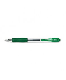 G2 PREMIUM RETRACTABLE GEL PEN, 0.5 MM, GREEN INK, SMOKE BARREL, DOZEN