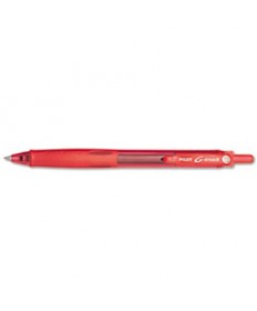 G-KNOCK BEGREEN RETRACTABLE GEL PEN, FINE 0.7MM, RED INK/BARREL, DOZEN