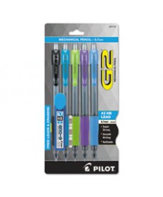 G2 MECHANICAL PENCIL, 0.7 MM, HB (#2.5), BLACK LEAD, ASSORTED BARREL COLORS, 5/PACK