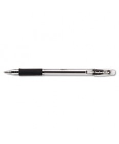 EASYTOUCH STICK BALLPOINT PEN, FINE 0.7MM, BLACK INK, CLEAR BARREL, DOZEN