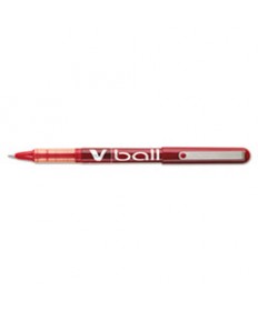 VBALL LIQUID INK STICK ROLLER BALL PEN, 0.5MM, RED INK/BARREL, DOZEN