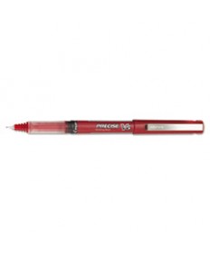 PRECISE V5 STICK ROLLER BALL PEN, EXTRA-FINE 0.5MM, RED INK/BARREL, DOZEN