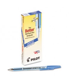 BETTER STICK BALLPOINT PEN, MEDIUM 1MM, BLUE INK, TRANSLUCENT BLUE BARREL, DOZEN