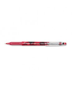 PRECISE P-500 STICK GEL PEN, EXTRA-FINE 0.5MM, RED INK/BARREL, DOZEN