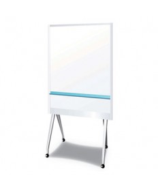 MOBILE PARTITION BOARD LG, 38 3/10" X 70 4/5", WHITE, ALUMINUM FRAME