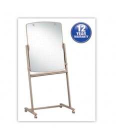 Total Erase Reversible Mobile Easel, 31 X 41, White Surface, Neutral Frame