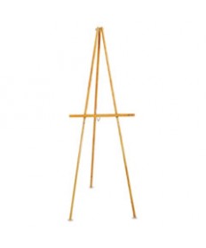 Lightweight Tripod Floor Easel, 64" High, Natural Oak