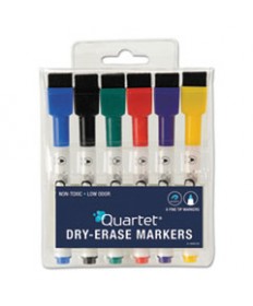 LOW-ODOR REWRITABLES DRY ERASE MINI-MARKER SET, FINE TIP, ASSORTED COLORS, 6/SET