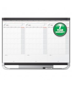 PRESTIGE 2 TOTAL ERASE 3-MONTH CALENDAR BOARD, 36 X 24, WHITE, GRAPHITE FRAME