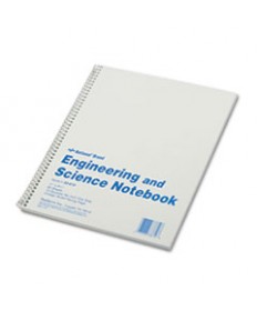 ENGINEERING AND SCIENCE NOTEBOOK, 10 SQ/IN QUADRILLE RULE, 11 X 8.5, WHITE, 60 SHEETS