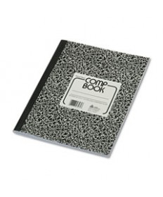 COMPOSITION BOOK, MEDIUM/COLLEGE RULE, BLACK MARBLE COVER, 10 X 7.88, 80 SHEETS