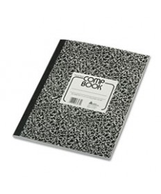 COMPOSITION BOOK, MEDIUM/COLLEGE RULE, BLACK MARBLE COVER, 11 X 8.38, 80 SHEETS
