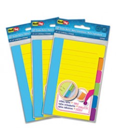 Divider Sticky Notes With Tabs, Assorted Colors, 60 Sheets/set, 3 Sets/box