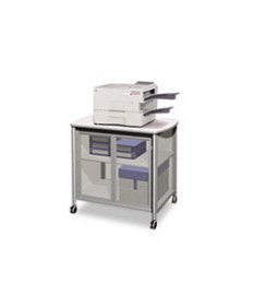 IMPROMPTU DELUXE MACHINE STAND W/DOORS, 34.75W X 25.5D X 30.75H, GRAY