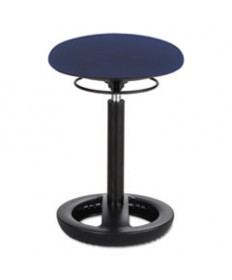 Twixt Desk Height Ergonomic Stool, 22 1/2 High, Black Fabric