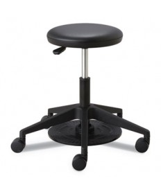 LAB STOOL, 24.25" SEAT HEIGHT, SUPPORTS UP TO 250 LBS., BLACK SEAT/BLACK BACK, BLACK BASE