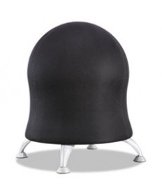 ZENERGY BALL CHAIR, BLACK SEAT/BLACK BACK, SILVER BASE