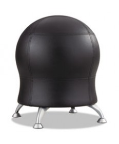 ZENERGY BALL CHAIR, BLACK SEAT/BLACK BACK, SILVER BASE