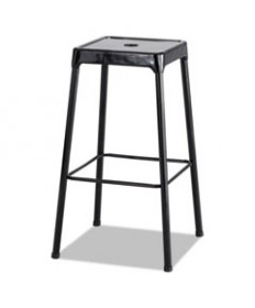 COUNTER-HEIGHT STEEL STOOL, 25" SEAT HEIGHT, SUPPORTS UP TO 250 LBS., WHITE SEAT/WHITE BACK, WHITE BASE