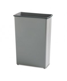 RECTANGULAR WASTEBASKET, STEEL, 22 GAL, CHARCOAL