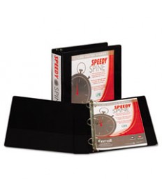 SPEEDY SPINE HEAVY-DUTY TIME SAVING ROUND RING VIEW BINDER, 3 RINGS, 1" CAPACITY, 11 X 8.5, WHITE