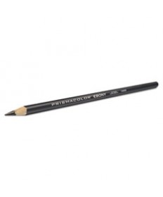 EBONY SKETCHING PENCIL, 4 MM, 2B (#1), JET BLACK LEAD, BLACK MATTE BARREL, DOZEN