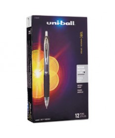 Signo 207 Roller Ball Retractable Gel Pen, Black Ink, Medium, Dozen