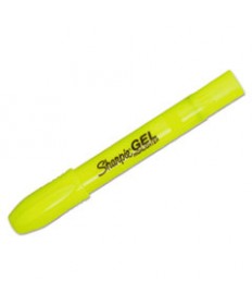 GEL HIGHLIGHTERS, BULLET TIP, FLUORESCENT YELLOW