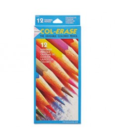 COL-ERASE PENCIL WITH ERASER, 0.7 MM, 2B (#1), ASSORTED LEAD/BARREL COLORS, DOZEN