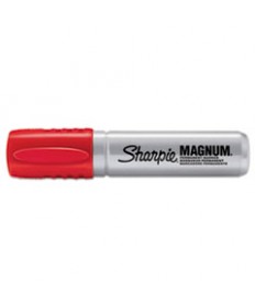 MAGNUM PERMANENT MARKER, BROAD CHISEL TIP, RED