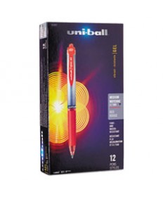 Signo Gel Rt Roller Ball Retractable Gel Pen, Red Ink, Medium, Dozen